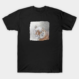 Winter Tiger Portrait T-Shirt